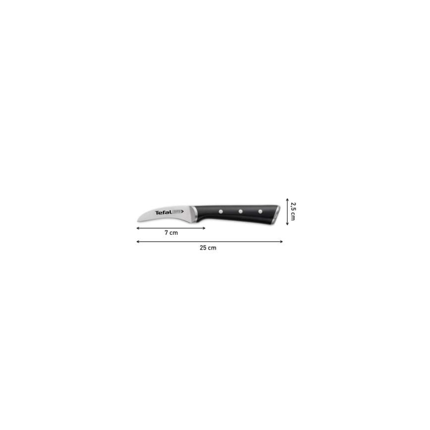Tefal - Coltello per intaglio in acciaio inox ICE FORCE 7 cm cromo lucido/nero