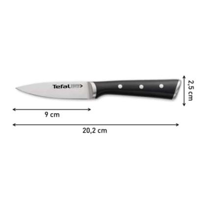 Tefal - Coltello per intaglio in acciaio inox ICE FORCE 9 cm cromo lucido/nero