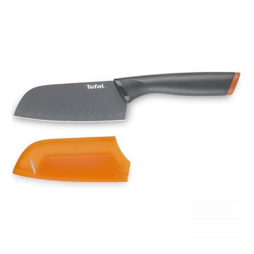 Tefal - Coltello santoku in acciaio inox FRESH KITCHEN 12 cm grigio/arancio