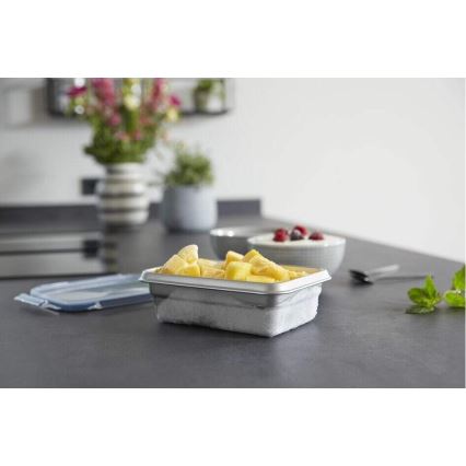 Tefal - Contenitore per alimenti 0,8 l MSEAL STEEL blu/acciaio inossidabile