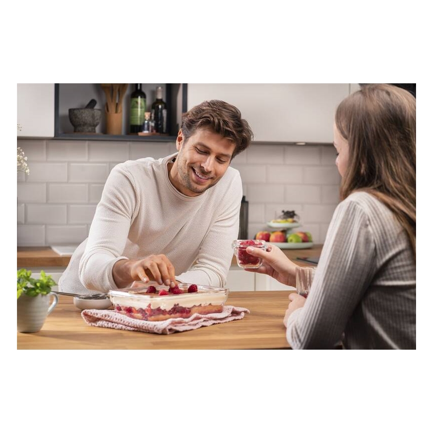 Tefal - Contenitore per alimenti 2 l MSEAL GLASS rosso/vetro