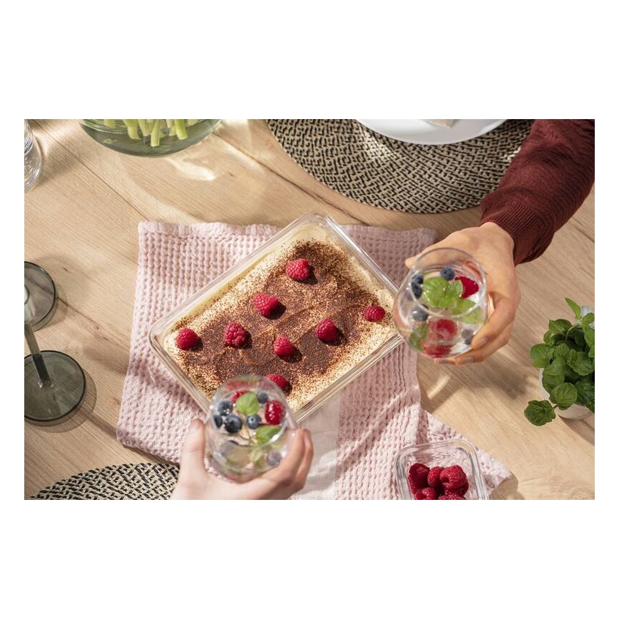 Tefal - Contenitore per alimenti 2 l MSEAL GLASS rosso/vetro