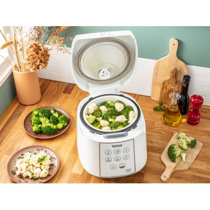 Tefal - Cuociriso 8 in 1 EASY COOK 750W/230V 5 l bianco