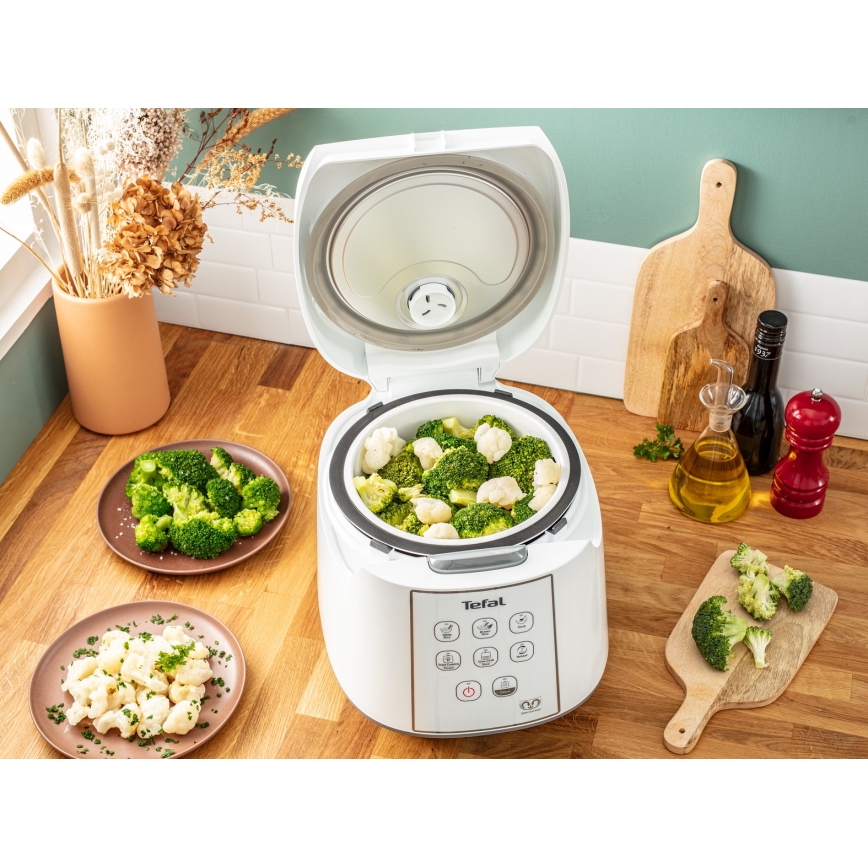 Tefal - Cuociriso 8 in 1 EASY COOK 750W/230V 5 l bianco