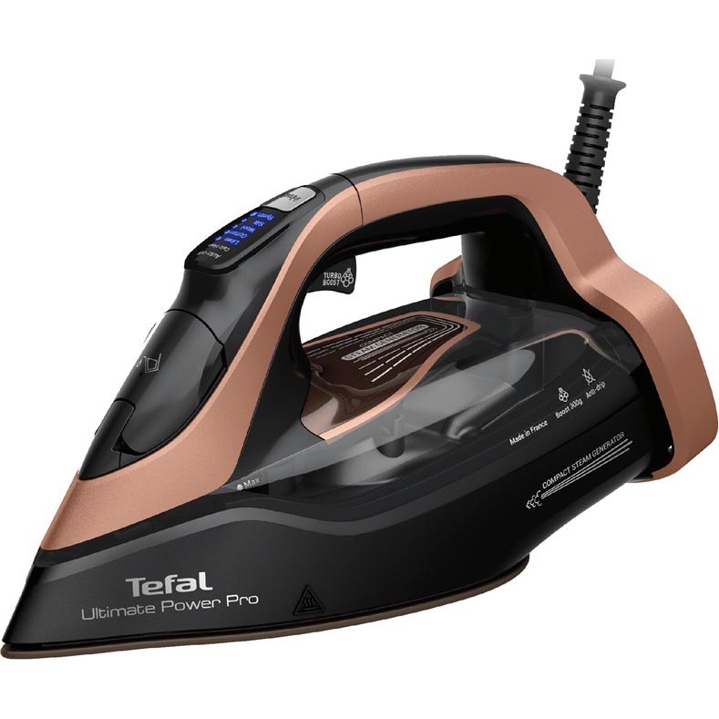 Tefal - Ferro a vapore ULTIMATE POWER 3200W/230V rame/nero