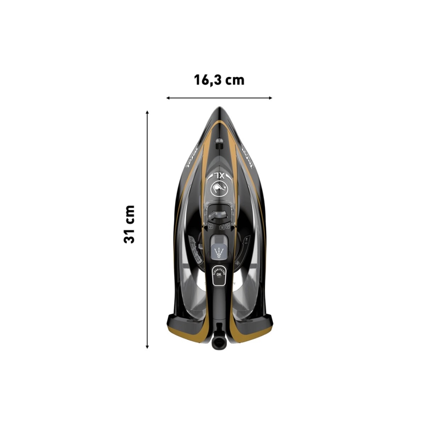 Tefal - Ferro a vapore ULTIMATE PURE 3000W/230V oro/nero
