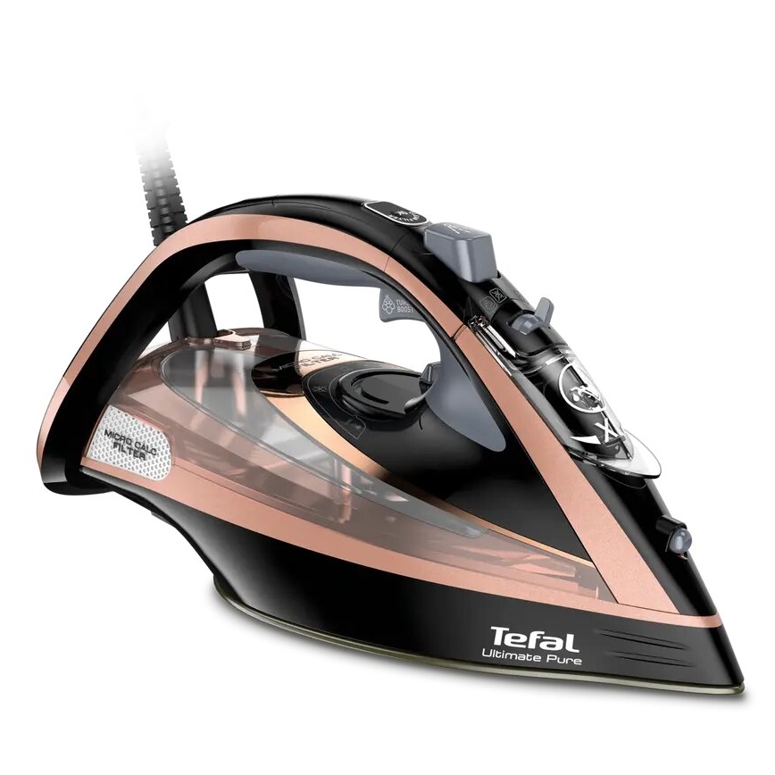 Tefal - Ferro a vapore ULTIMATE PURE 3000W/230V rame/nero