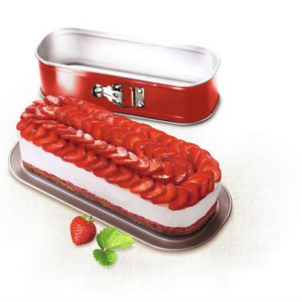 Tefal - Forma da forno ovale pieghevole DELIBAKE 30x11 cm rosso