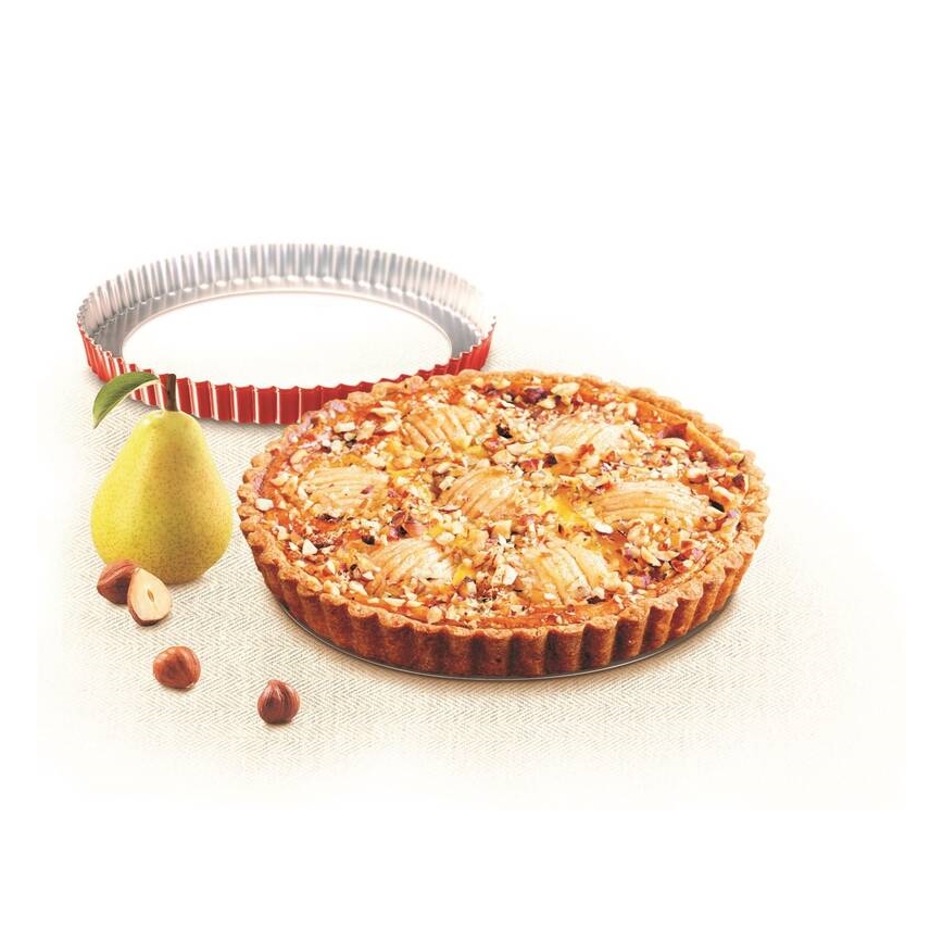Tefal - Forma per torta con base rimovibile DELIBAKE 28 cm rosso