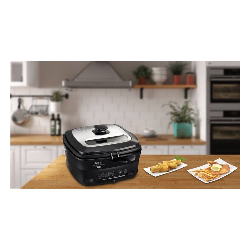 Tefal - Friggitrice 2 l VERSALION DE LUXE 7in1 1600W/230V nero