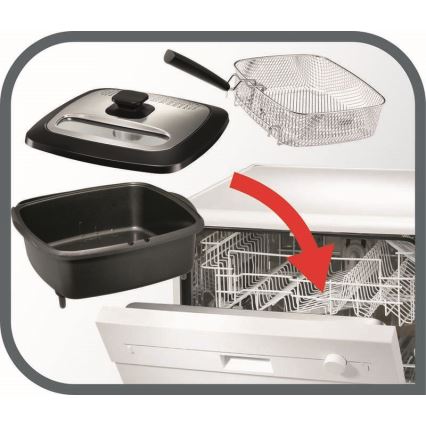 Tefal - Friggitrice 2 l VERSALION DE LUXE 7in1 1600W/230V nero
