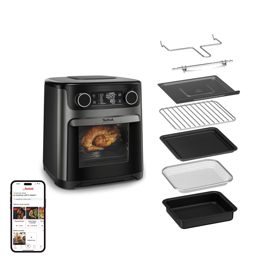 Tefal - Friggitrice ad aria calda 15 l EASY FRY 9 in 1 1800W/230V nera