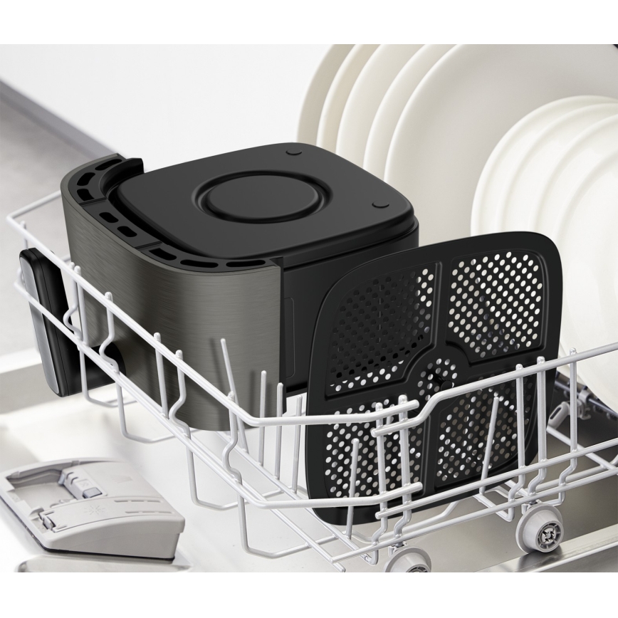 Tefal - Friggitrice ad aria da 5 l EASY FRY SILENCE COAL 1400-1670W/230V