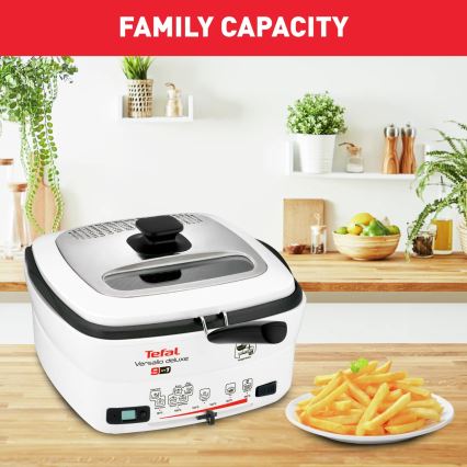 Tefal - Friggitrice multifunzione 9in1 VERSALIO DE LUXE 1600W/230V 2 l bianco