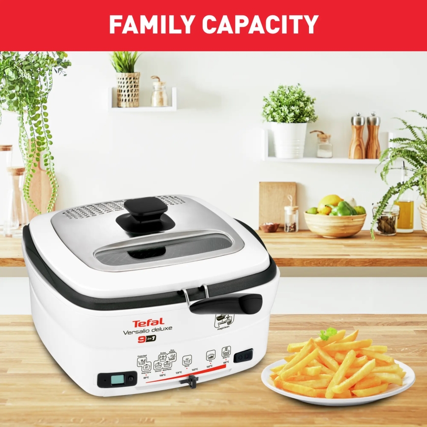 Tefal - Friggitrice multifunzione 9in1 VERSALIO DE LUXE 1600W/230V 2 l bianco