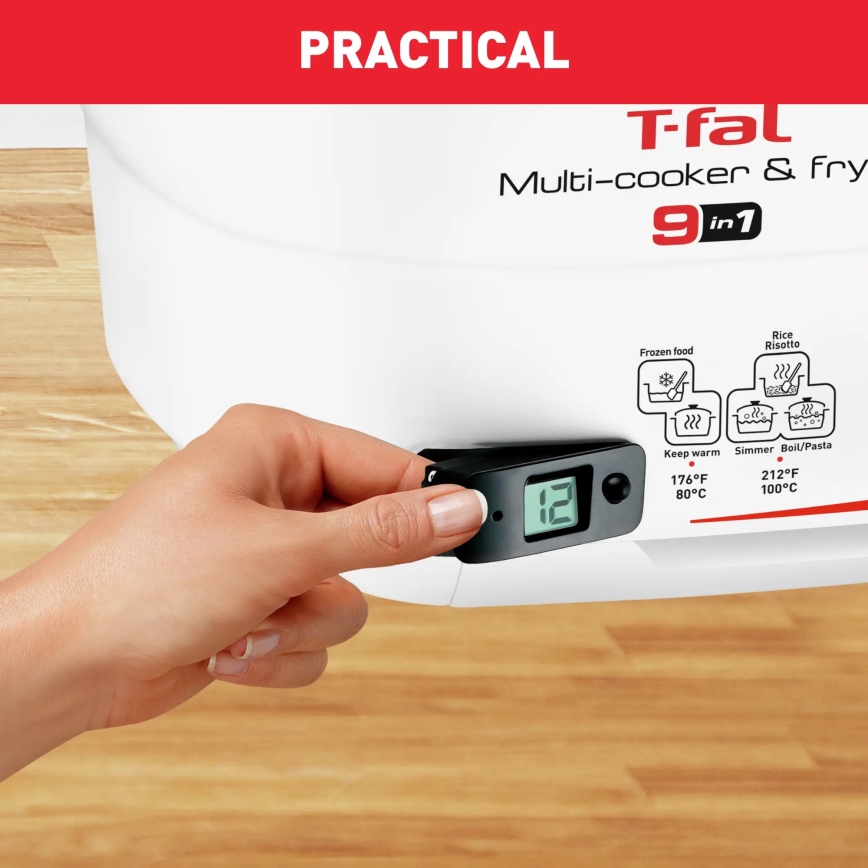 Tefal - Friggitrice multifunzione 9in1 VERSALIO DE LUXE 1600W/230V 2 l bianco