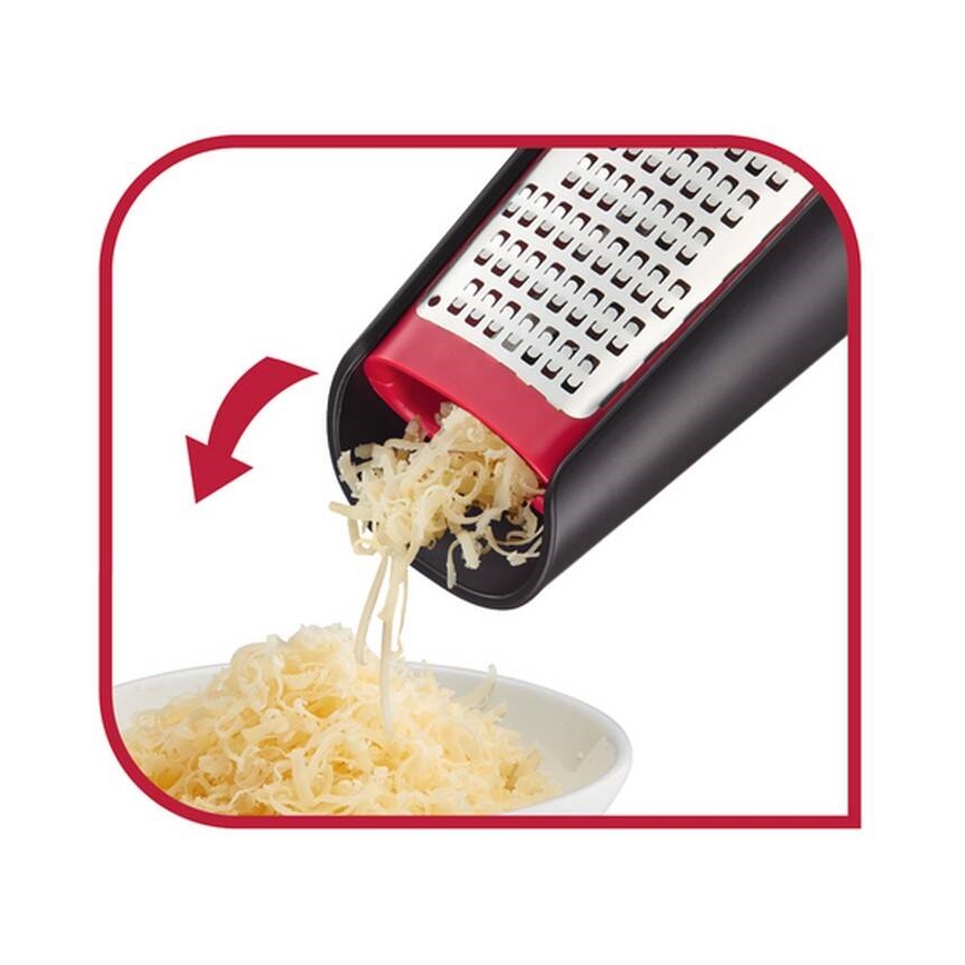 Tefal - Grattugia manuale a doppia faccia INGENIO acciaio inox/nero