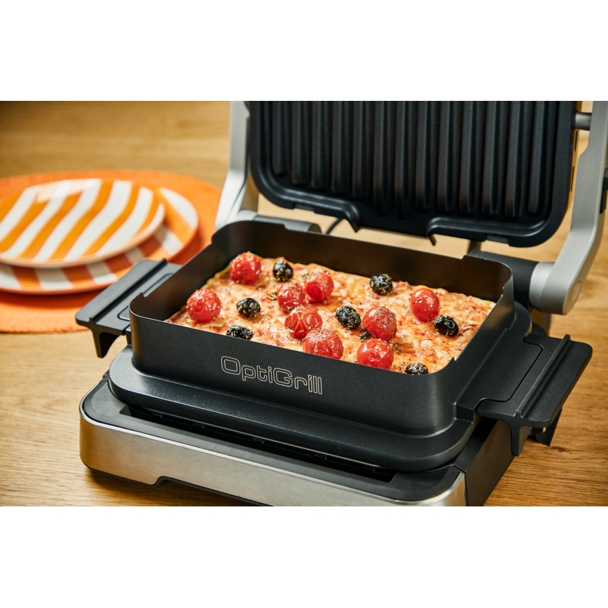 Tefal - Grill a contatto OPTIGRILL 2100W/230V cromo opaco
