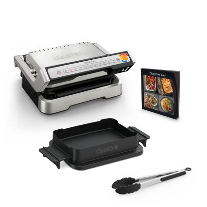 Tefal - Grill a contatto OPTIGRILL 2100W/230V cromo opaco