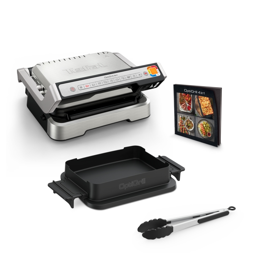 Tefal - Grill a contatto OPTIGRILL 2100W/230V cromo opaco