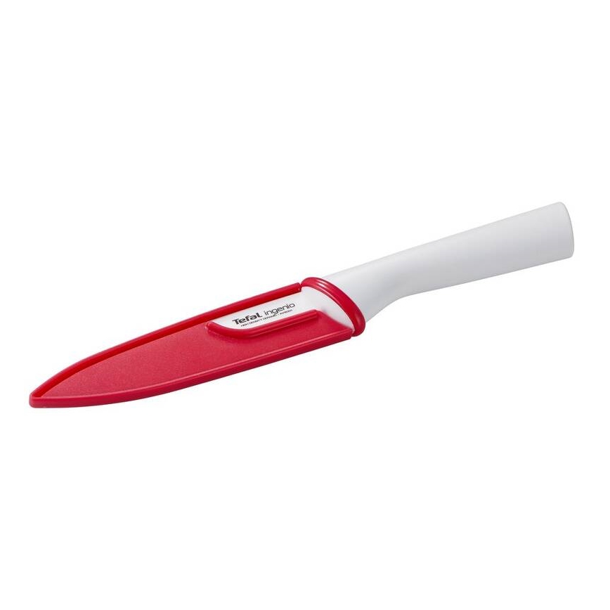 Tefal - Coltello universale in ceramica INGENIO 13 cm bianco/rosso
