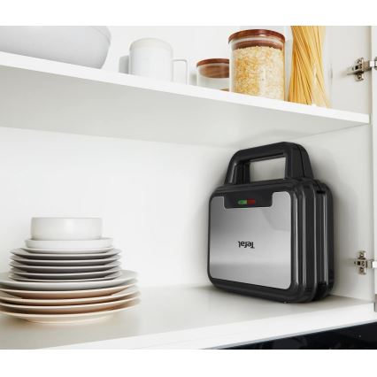 Tefal - Macchina per i panini ULTRA COMPACT 3in1 700W/230V nero/cromo opaco