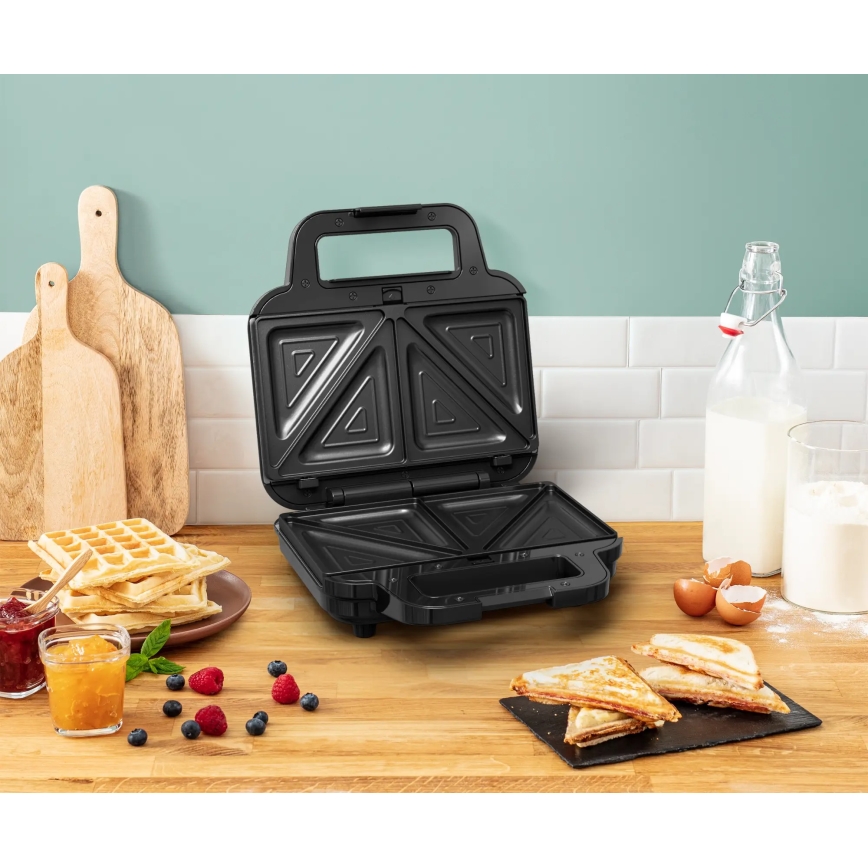Tefal - Macchina per i panini ULTRA COMPACT 3in1 700W/230V nero/cromo opaco