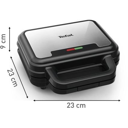 Tefal - Macchina per i panini ULTRA COMPACT 3in1 700W/230V nero/cromo opaco