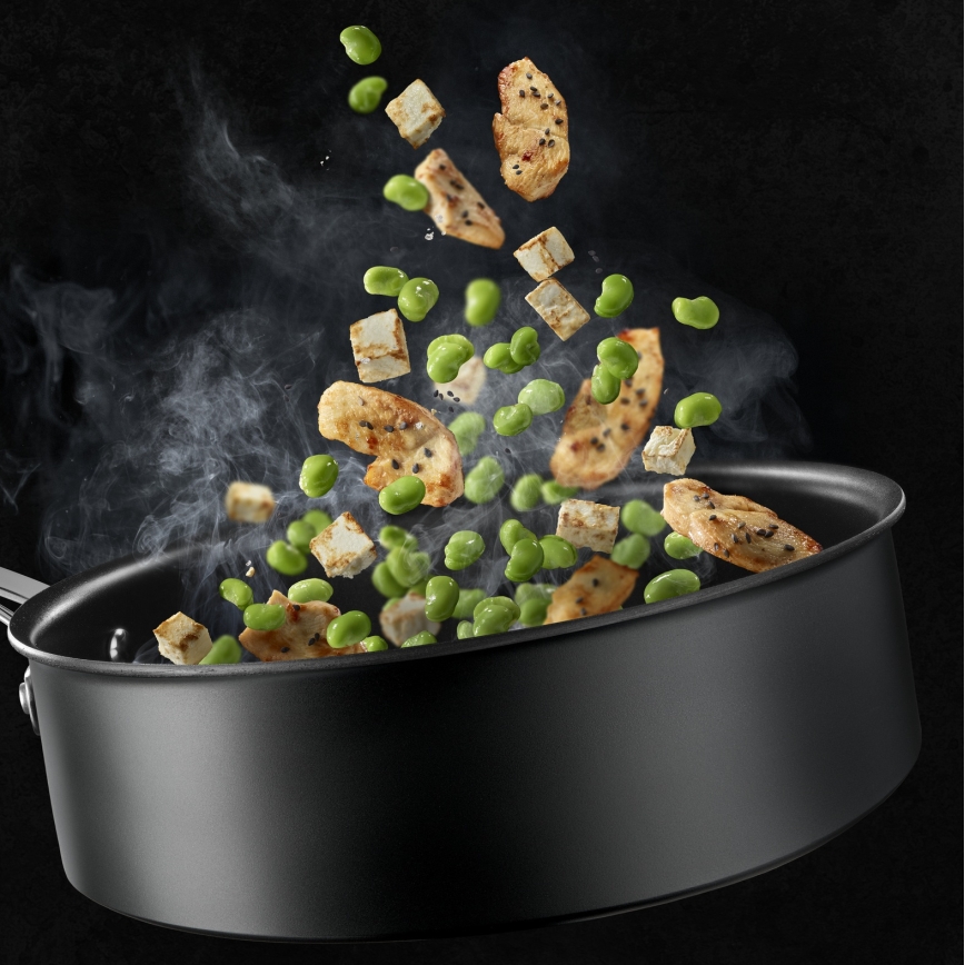 Tefal - Padella alta ACCESS con coperchio 24 cm