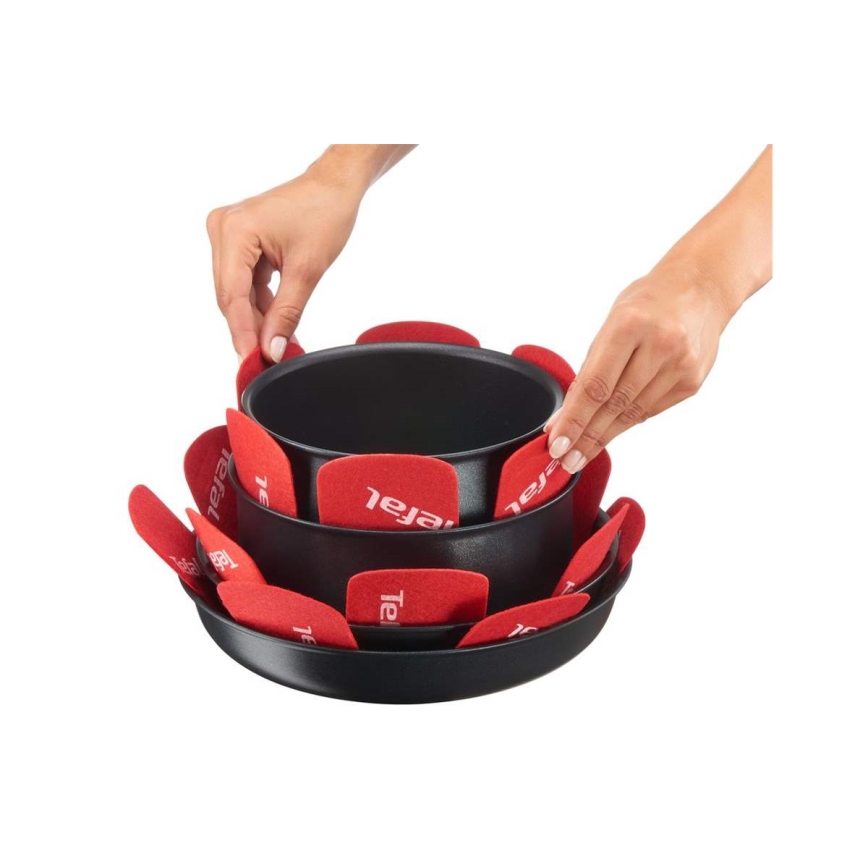 Tefal - Padella protector set 4 pz INGENIO rosso