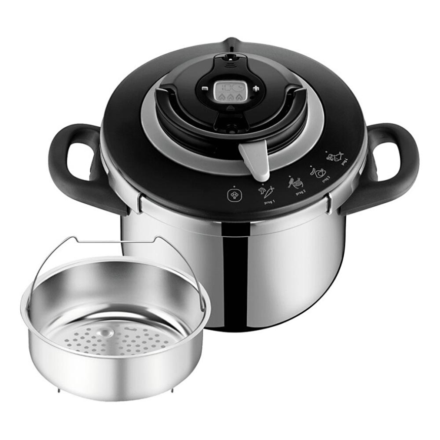 Tefal - Pentola a pressione 6 l CLIPSO+ CHEF acciaio inossidabile