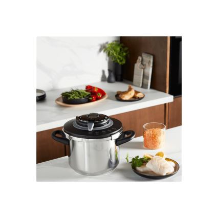 Tefal - Pentola a pressione 6 l CLIPSO+ CHEF acciaio inossidabile
