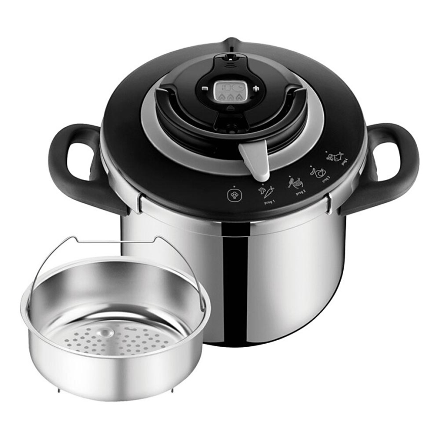Tefal - Pentola a pressione 8 l CLIPSO+ CHEF acciaio inossidabile