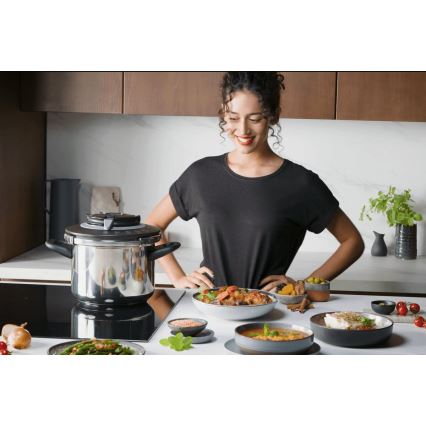 Tefal - Pentola a pressione 8 l CLIPSO+ CHEF acciaio inossidabile