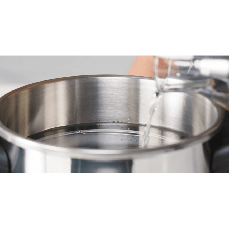 Tefal - Pentola a pressione 8 l CLIPSO+ CHEF acciaio inossidabile