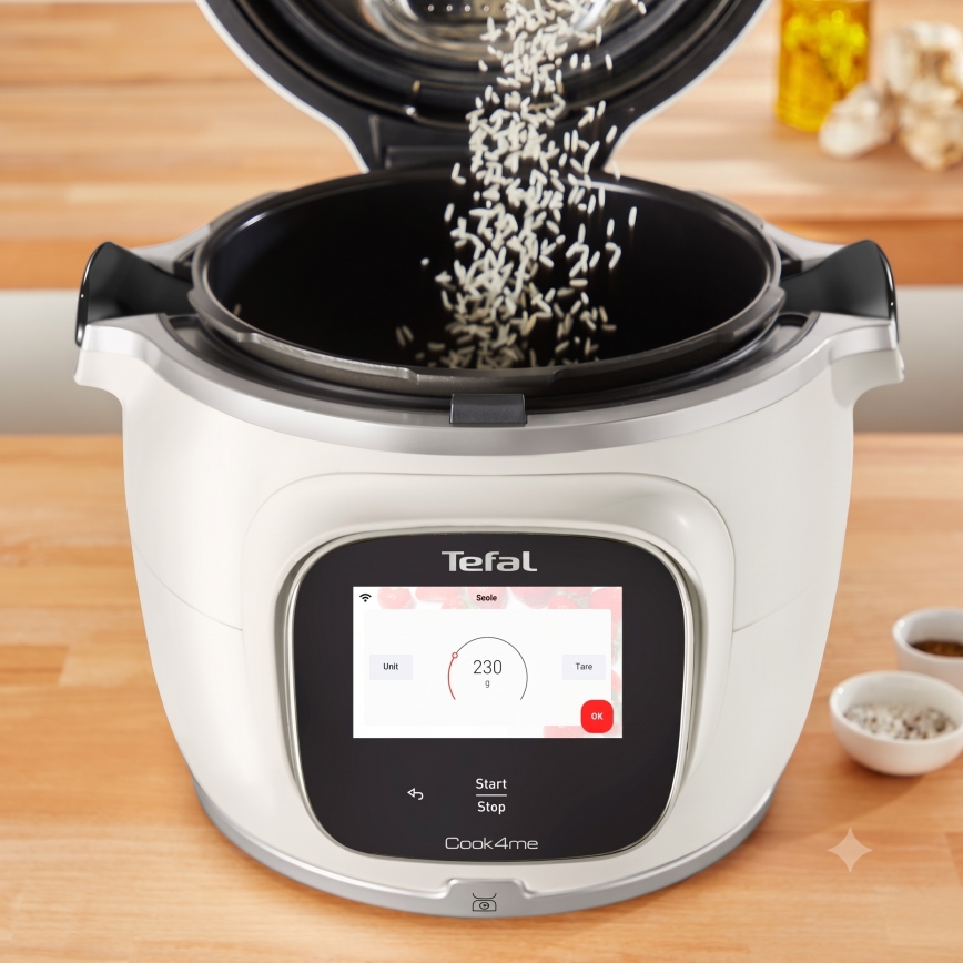 Tefal - Pentola a pressione elettrica multifunzione 6 l COOK4ME TOUCH PRO 1600W/230V Wi-Fi