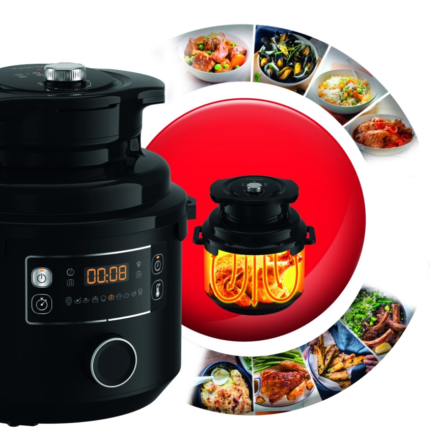 Tefal - Pentola a pressione elettrica multifunzione 7,6 l 1200W/230V nera