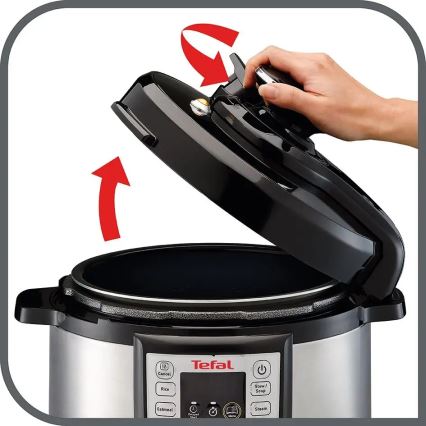 Tefal - Pentola a pressione elettrica multifunzione ALL IN ONE POT 1100W/230V cromo/nero