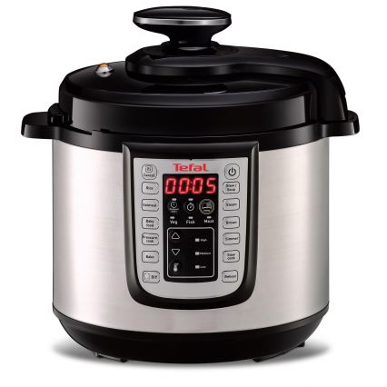 Tefal - Pentola a pressione elettrica multifunzione ALL IN ONE POT 1100W/230V cromo/nero