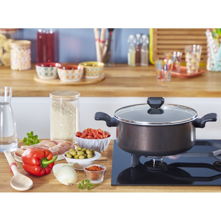 Tefal - Pentola con coperchio EASY COOK&CLEAN 24 cm