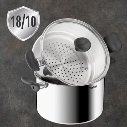 Tefal - Pentola per couscous con cestello per la cottura a vapore PRIMARY 24 cm