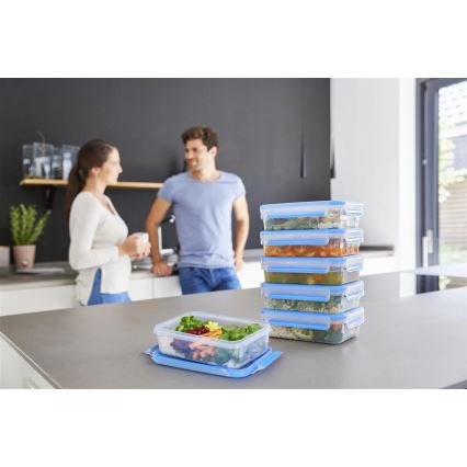 Tefal - Set da 6 contenitori per alimenti 0,8 l MASTER SEAL FRESH blu