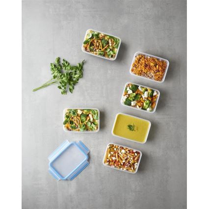Tefal - Set da 6 contenitori per alimenti 0,8 l MASTER SEAL FRESH blu
