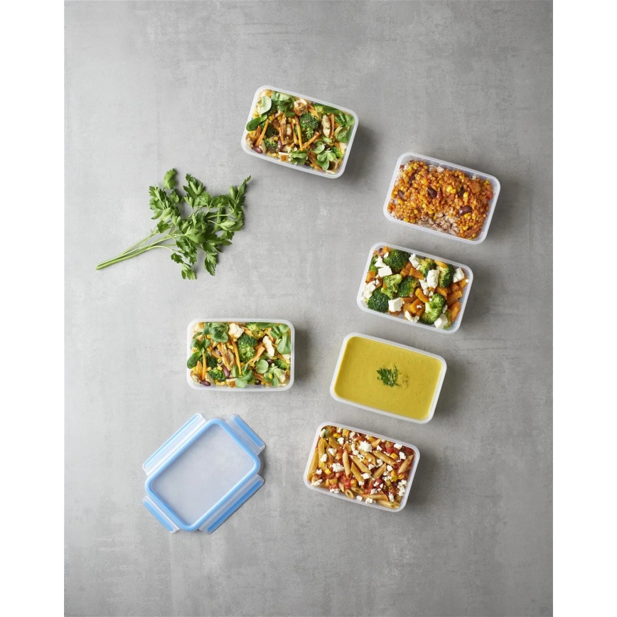 Tefal - Set da 6 contenitori per alimenti 0,8 l MASTER SEAL FRESH blu