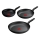 Tefal - Set di 3 padelle DARK ESSENTIAL