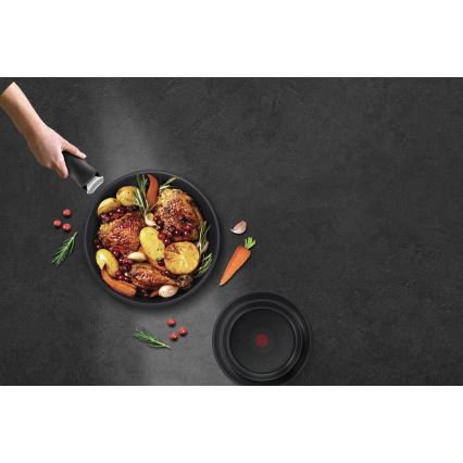 Tefal - Set di 3 padelle INGENIO BLACK STONE