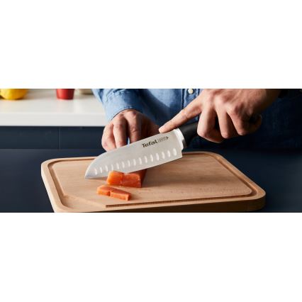 Tefal - Set di 4 coltelli da cucina con supporto ICE FORCE