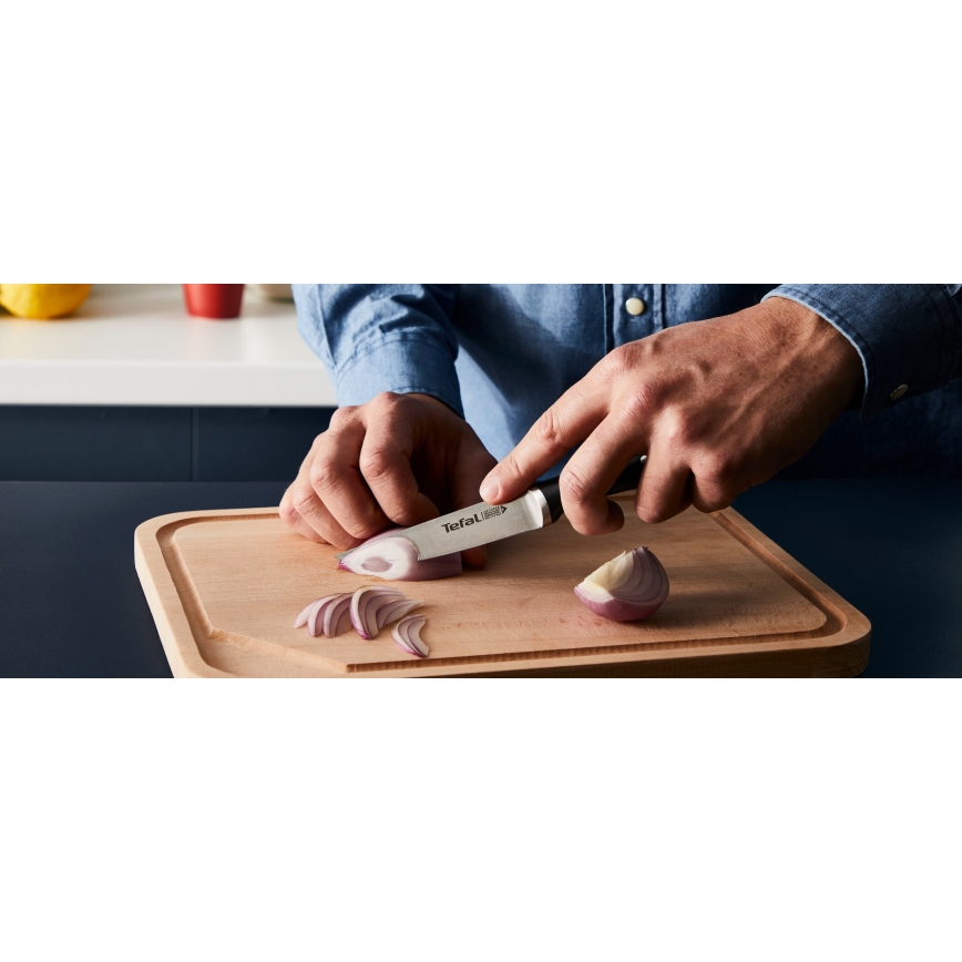 Tefal - Set di 4 coltelli da cucina con supporto ICE FORCE