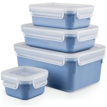 Tefal - Set di contenitori per alimenti 4 pz MSEAL COLOR blu