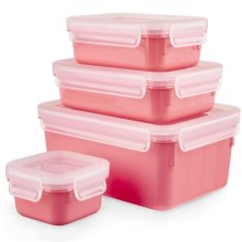 Tefal - Set di contenitori per alimenti 4 pz MSEAL COLOR rosa